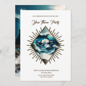 Ein schwimmendes Dampfbad Orca in der Welle. Einladung (Vorne/Hinten)