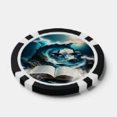 Ein schwimmendes Dampfbad Orca in der Welle. Pokerchips (Einzeln)