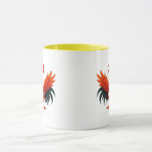 Ein Schwuler rührt seine Flügel. Tasse (Zentrum)