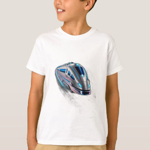 Ein Science-Fiction-Zug, der durch eine glühende B T-Shirt