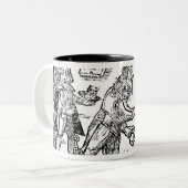 Ein Scotsman, der bei Charles I ansucht Zweifarbige Tasse (Vorderseite Links)