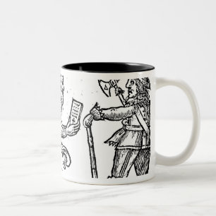 Ein Scotsman, der bei Charles I ansucht Zweifarbige Tasse