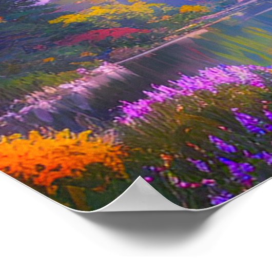 Ein See und nahender Sturm Poster (Ecke)