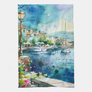 Ein Seehafen Geschirrtuch