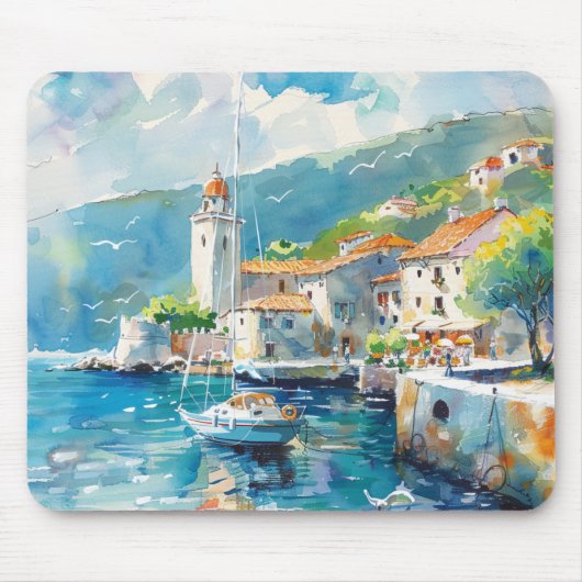 Ein Seehafen Mousepad (Vorne)