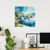 Ein Seehafen Poster (Heimbüro)