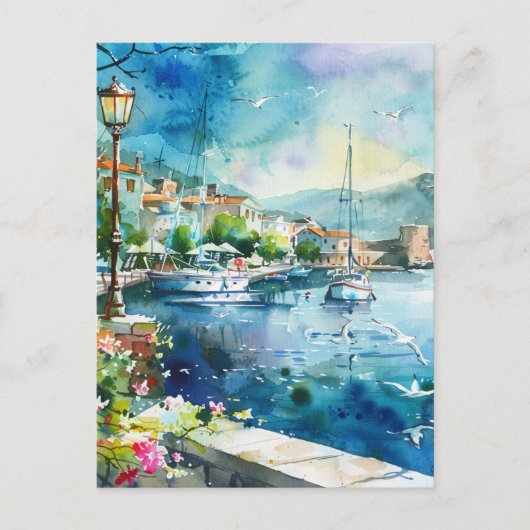 Ein Seehafen Postkarte (Vorderseite)