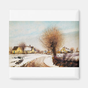 Ein Seeland-Dorf. Winter von Laurits Ring Magnet