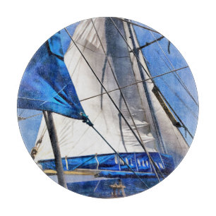 Ein Seemann ist ein Künstler und sein Medium der W Schneidebrett