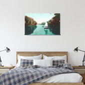 Ein Segelboot auf dem Feather RiverMarysville, CA Leinwanddruck (Insitu (Schlafzimmer))