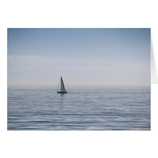 Ein Segelboot auf einem ruhigen Meer (Vorderseite (Horizontal))