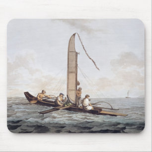 Ein Segeln-Kanu von Otaheite Mousepad