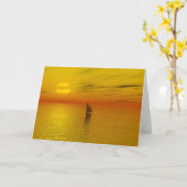 Ein Segelnboot Karte (Gelbe Blume)