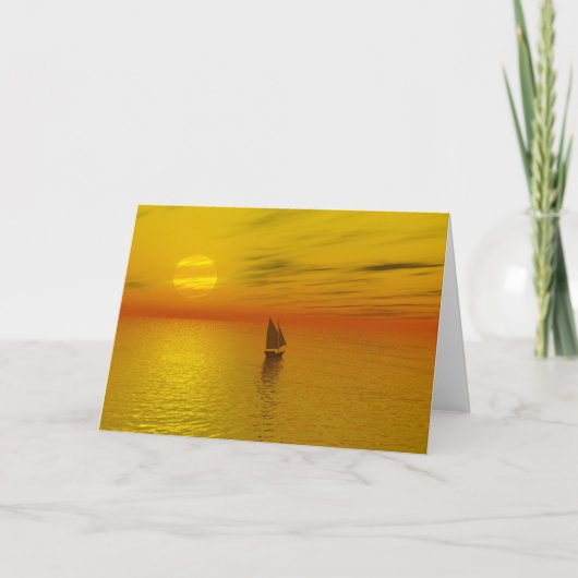 Ein Segelnboot Karte (Vorderseite)