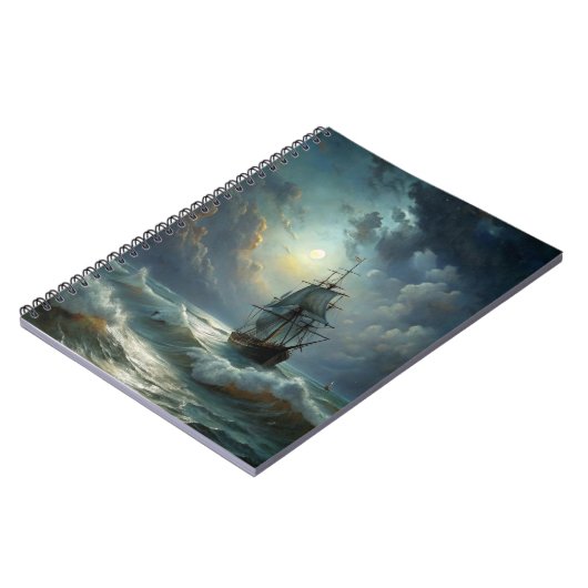 Ein Segelschiff im Meer Notizblock (Linke Seite)