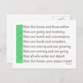 Ein Segen für eine neue Zuhause Postkarte (Vorne/Hinten)