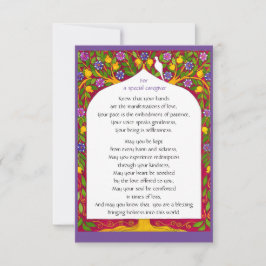 Ein Segen für Pfleger/ eine Flachkarte Dankeskarte