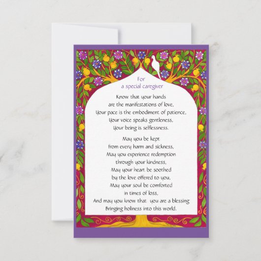 Ein Segen für Pfleger/ eine Flachkarte Dankeskarte (Vorderseite)