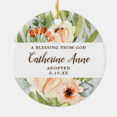 Ein Segen von der Personalisierten Adoption des Ki Keramik Ornament (Hinten)