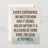 Ein Segen-Zitat Postkarte (Vorne/Hinten)