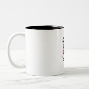 Ein sehr aktives antisoziales Leben Schädel Zweifarbige Tasse