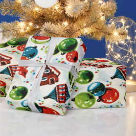 Ein sehr altes Weihnachtswrapping Paper Geschenkpapier