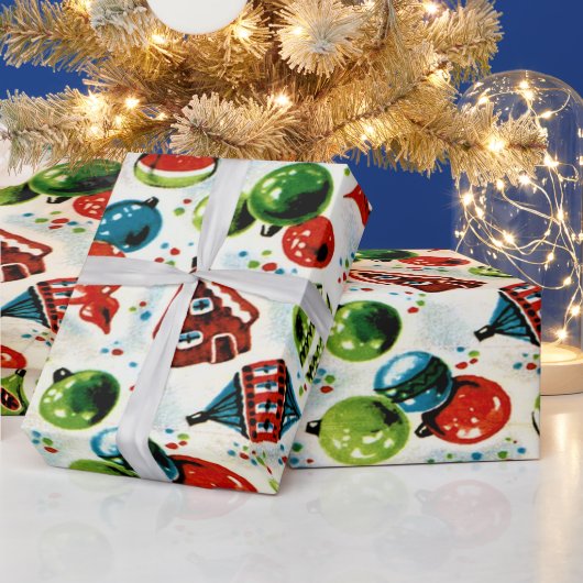 Ein sehr altes Weihnachtswrapping Paper Geschenkpapier (Feiertage)
