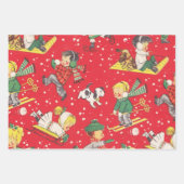 Ein sehr altmodisches Weihnachtsgeschirr Geschenkpapier Set (Vorderseite 3)