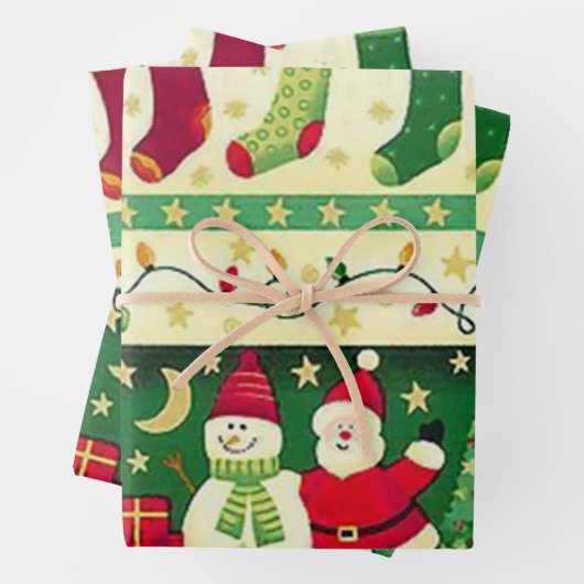 Ein sehr altmodisches Weihnachtsgeschirr Geschenkpapier Set (Beispiel)