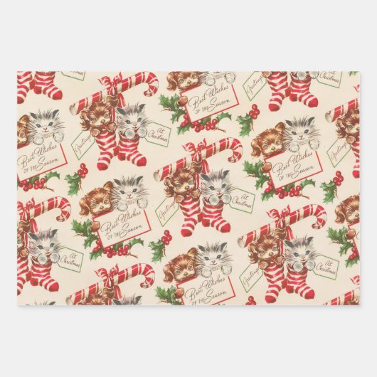 Ein sehr altmodisches Weihnachtsgeschirr Geschenkpapier Set (Vorderseite 3)