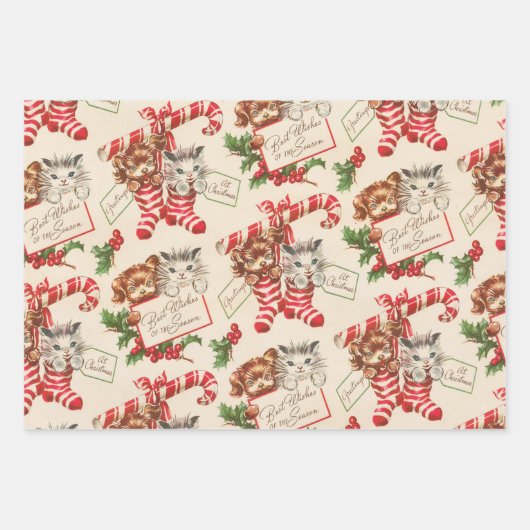 Ein sehr altmodisches Weihnachtsgeschirr Geschenkpapier Set (Vorderseite)