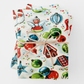 Ein sehr altmodisches Weihnachtsgeschirr Geschenkpapier Set (Beispiel)