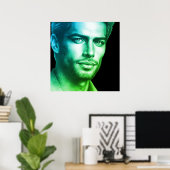 Ein sehr attraktiver junger Mann auf einem 24x24-W Poster (Heimbüro)