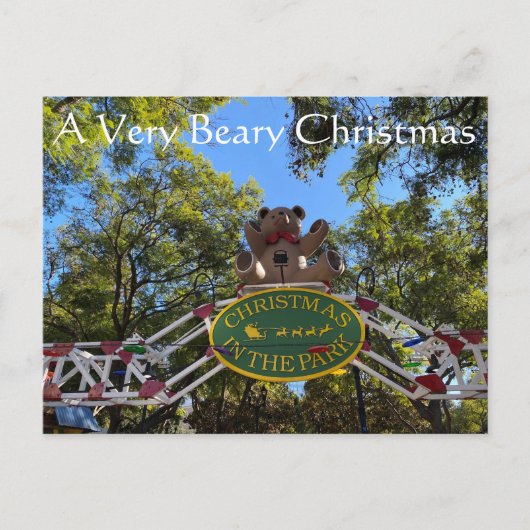 Ein sehr beartiges Weihnachtsfest Postkarte (Vorderseite)