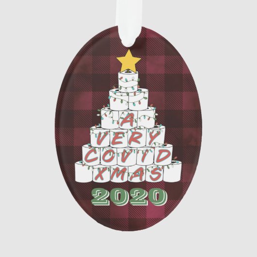 Ein sehr begehrter Xmas Funny 2020 Toilettenpapier Ornament (Rückseite)