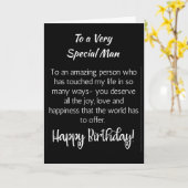 **EIN SEHR BESONDERER MANN** AM GEBURTSTAG KARTE (Gelbe Blume)