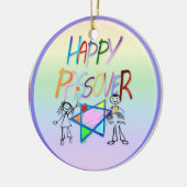 Ein sehr bunte Passahfest-Verzierungen Keramikornament (Links)