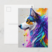 Ein sehr bunter Hund Postkarte (Vorne/Hinten)