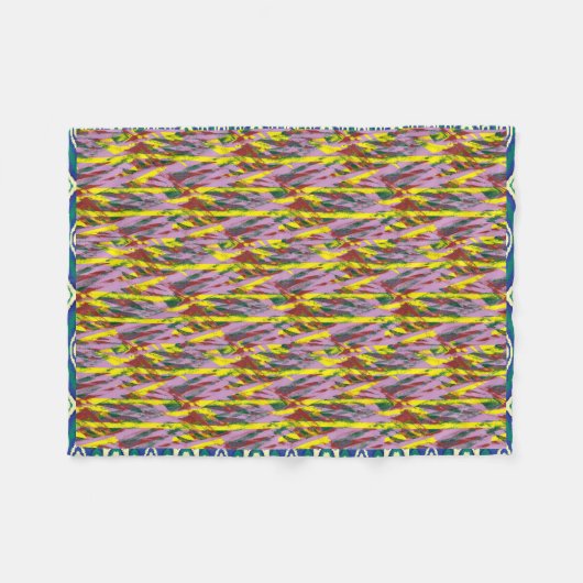 ein sehr buntes Muster mit viel unterschiedlichem  Fleecedecke (Vorderseite (Horizontal))