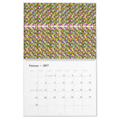 ein sehr buntes Muster mit viel unterschiedlichem Kalender (Feb 2027)