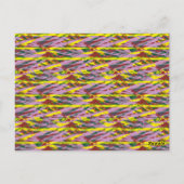 ein sehr buntes Muster mit viel unterschiedlichem  Postkarte (Rückseite)