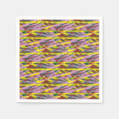 ein sehr buntes Muster mit viel unterschiedlichem  Serviette (Vorderseite)