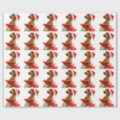 Ein sehr Dackel-Weihnachten Geschenkpapier (Flach)