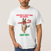 Ein sehr deutscher Schäferhund Candy Cane Weihnach T-Shirt (Vorderseite)