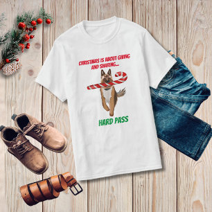 Ein sehr deutscher Schäferhund Candy Cane Weihnach T-Shirt