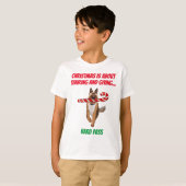 Ein sehr deutscher Schäferhund Candy Cane Weihnach T-Shirt (Vorne ganz)