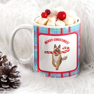Ein sehr deutscher Schäferhund Lebkuchen Weihnacht Kaffeetasse