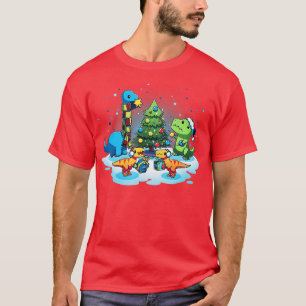 Ein sehr Dino-Weihnachten 2023 Lustige Dinosaurier T-Shirt