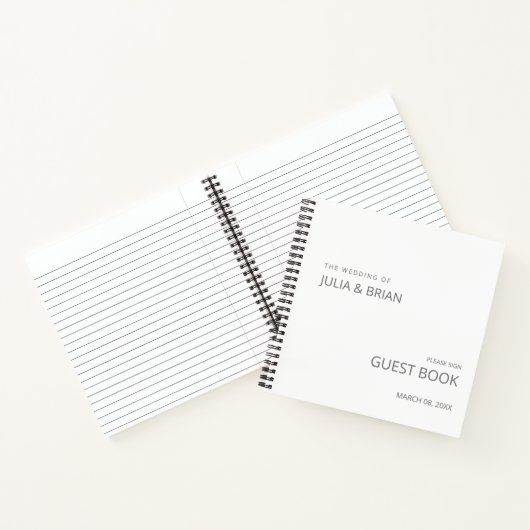 ein sehr einfaches Gästebuch Notizblock (Innenseite)