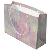 Ein sehr einsames Sparkle Glitzy Gold Pink Weihnac Große Geschenktüte (Rückseite Schrägansicht)